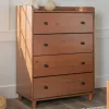 Dressers & Chests-Kirkland's Home Caramel Wooden 4-Drawer Dresser Brown