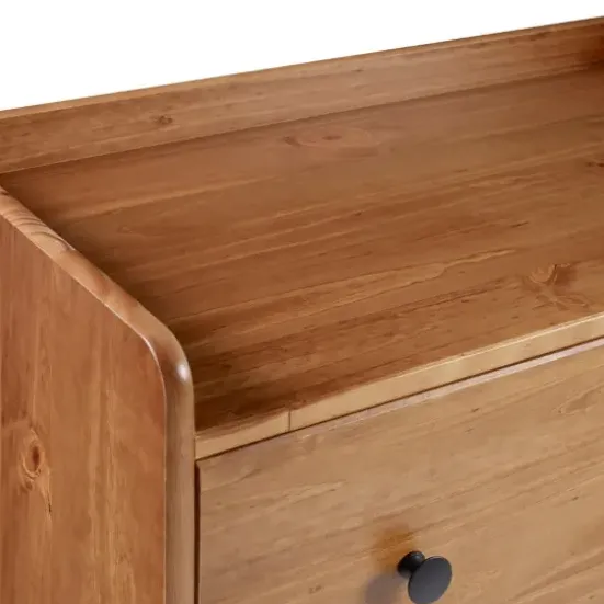 Dressers & Chests-Kirkland's Home Caramel Wooden 4-Drawer Dresser Brown