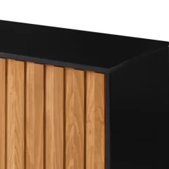Tv Stands & Media Consoles-Kirkland's Home Carmel Wood Grooved Doors Tv Stand Brown