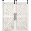 Wall Plaques-Kirkland's Home Carriage House Wood Barn Door Plaques, Set Of 2 Ivory