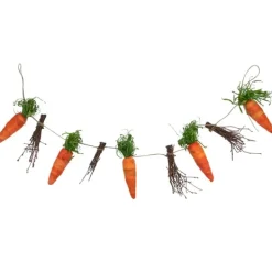Decorative Accents-Kirkland's Home Carrot And Twig Bundle Garland Orange