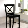 Bar Stools & Counter Height Stools-Kirkland's Home Carter X-Back Counter Stool Black
