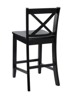 Bar Stools & Counter Height Stools-Kirkland's Home Carter X-Back Counter Stool Black