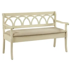 Entryway Furniture-Kirkland's Home Cartland Storage Bench White