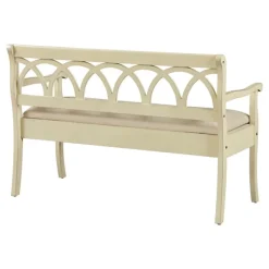 Entryway Furniture-Kirkland's Home Cartland Storage Bench White