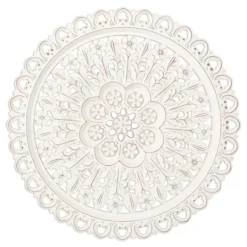 Wall Plaques-Kirkland's Home Carved Collison Wall Plaque White