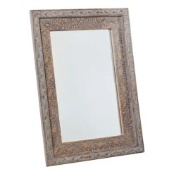 Decorative Mirrors-Kirkland's Home Carved Floral Mango Wood Mirror