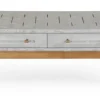 Coffee Tables-Kirkland's Home Carved Graphite And Gold 2-Drawer Coffee Table Gray