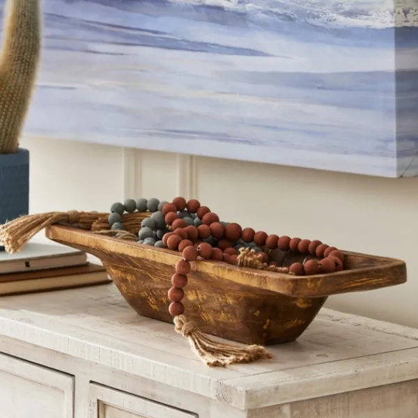 Decorative Bowls & Jars-Kirkland's Home Carved Mango Wood Bowl, 23 In. Brown