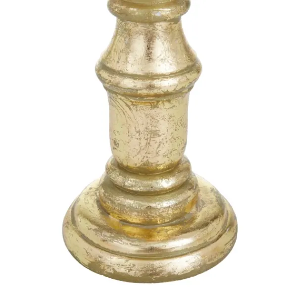 Candle Holders-Kirkland's Home Carved Mango Wood Candle Holders, Set Of 3 Gold