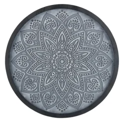 Wall Plaques-Kirkland's Home Carved Round Medallion Wall Plaque Gray