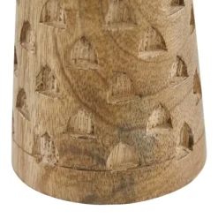 Candle Holders-Kirkland's Home Carved Triangles Wood Candle Holders, Set Of 3 Brown