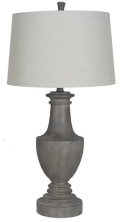 Table Lamps-Kirkland's Home Carved Urn Table Lamps, Set Of 2 Gray