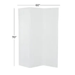 Decorative Accents-Kirkland's Home Carved Wood 3-Panel Room Divider White