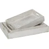 Decorative Trays-Kirkland's Home Carved Wood Trays, Set Of 3 White