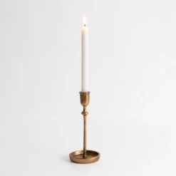 Candle Holders-Kirkland's Home Cast Iron Taper Candle Holder, 10 In. Gold