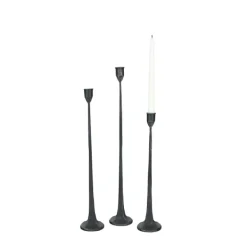 Candle Holders-Kirkland's Home Cast Iron Taper Candle Holders, Set Of 3 Black