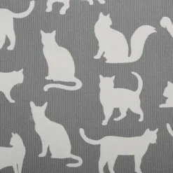 Baskets & Boxes-Kirkland's Home Cats Meow Rectangular Storage Bin, 14 In. Gray