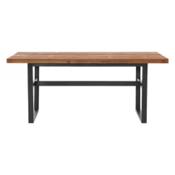 Dining Tables-Kirkland's Home Cedar Wood And Metal Industrial 5-Pc. Dining Set Brown/Black