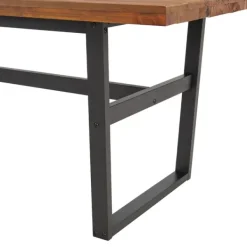Dining Tables-Kirkland's Home Cedar Wood And Metal Industrial 5-Pc. Dining Set Brown/Black