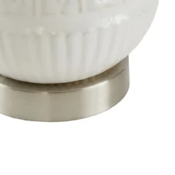 Table Lamps-Kirkland's Home Ceramic Embossed Table Lamp White