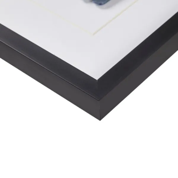 Framed Art-Kirkland's Home Cerulean Agate Martha Stewart Shadowbox Plaque White/Blue