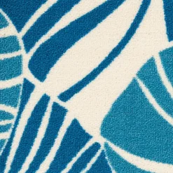 Outdoor Rugs-Kirkland's Home Cerulean Botanical Shells Outdoor Area Rug, 5X7 Blue/White