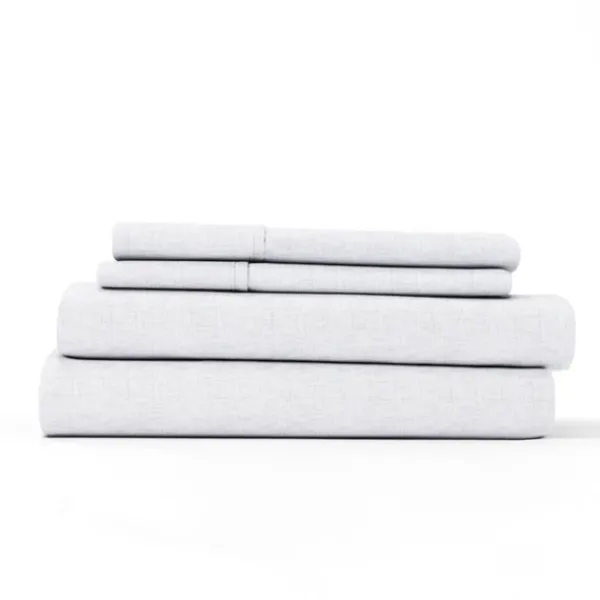 Bed Sheets-Kirkland's Home Chambray 4-Pc. California King Sheet Set White