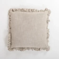 Pillows-Kirkland's Home Chambray Ruffle Edge Pillow Gray
