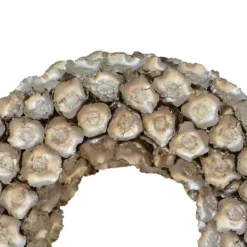 Wreaths-Kirkland's Home Champagne Dried Coco Flower Wreath, 20 In. Silver