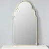 Decorative Mirrors-Kirkland's Home Champagne Maria Metal Arch Mirror Gold