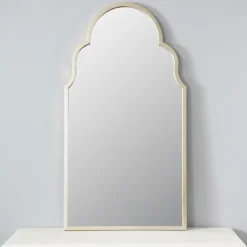 Decorative Mirrors-Kirkland's Home Champagne Maria Metal Arch Mirror Gold