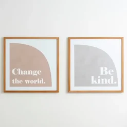 Wall Quotes & Signs-Kirkland's Home Change The World Wall Plaque White/Brown/Tan