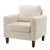 Accent Chairs-Kirkland's Home Channel Tufted Velvet Club Accent Chair Ivory