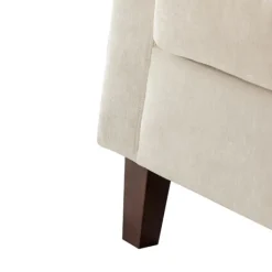 Accent Chairs-Kirkland's Home Channel Tufted Velvet Club Accent Chair Ivory