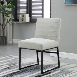 Dining Chairs-Kirkland's Home Channeled Woven Dining Chair Gray