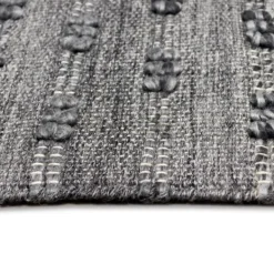 Outdoor Rugs-Kirkland's Home Charcoal Embellished Outdoor Area Rug, 5X8 Gray