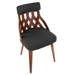 Dining Chairs-Kirkland's Home Charcoal Lattice Back 2-Pc. Dining Chair Set Gray