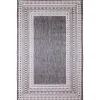 Outdoor Rugs-Kirkland's Home Charcoal Linear Macy Indoor/Outdoor Area Rug, 7X9 Black