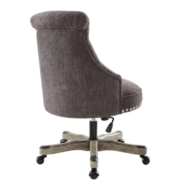 Office Furniture-Kirkland's Home Charcoal Miller Tufted Office Chair Gray