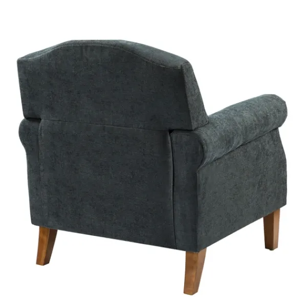 Accent Chairs-Kirkland's Home Charcoal Nailhead Trim Armchair Gray
