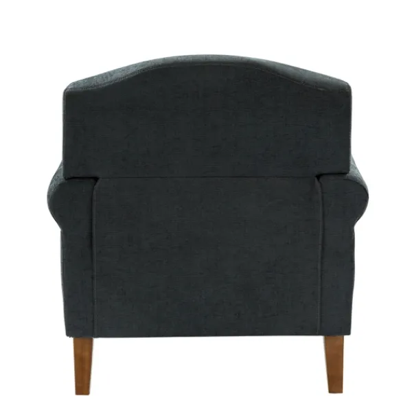 Accent Chairs-Kirkland's Home Charcoal Nailhead Trim Armchair Gray