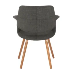 Accent Chairs-Kirkland's Home Charcoal Open Back Midcentury Accent Chair Gray