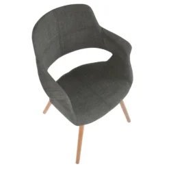 Accent Chairs-Kirkland's Home Charcoal Open Back Midcentury Accent Chair Gray