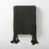 Blankets & Throws-Kirkland's Home Charcoal Spring Knit Throw Blanket Gray