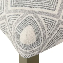 Dining Chairs-Kirkland's Home Charcoal Square Highback Dining Chairs, Set Of 2 Gray/Ivory