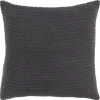 Pillows-Kirkland's Home Charcoal Subtle Striped Oversized Pillow Gray