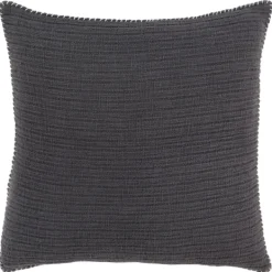 Pillows-Kirkland's Home Charcoal Subtle Striped Oversized Pillow Gray