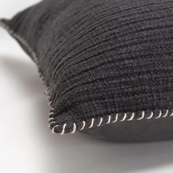 Pillows-Kirkland's Home Charcoal Subtle Striped Oversized Pillow Gray