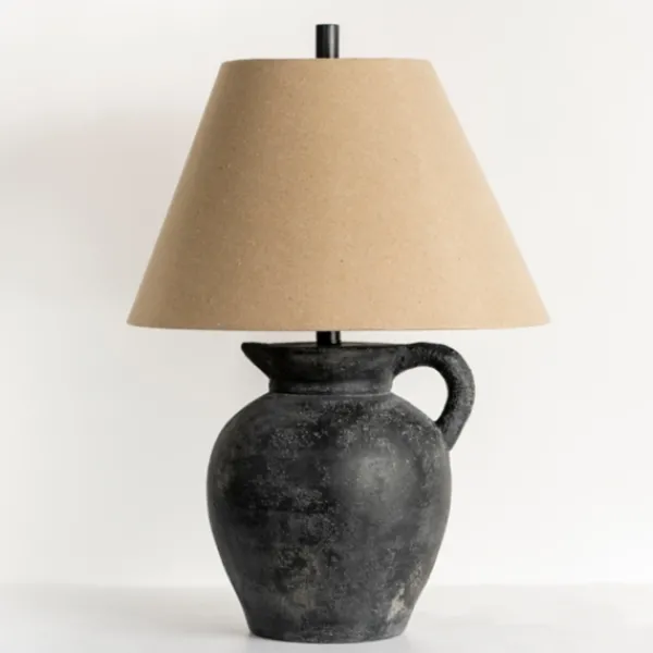 Table Lamps-Kirkland's Home Charcoal Vase Table Lamp Tan